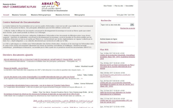 « ABHATOO », portail de recherche documentaire du CND « ABHATOO », portail de recherche documentaire du CND